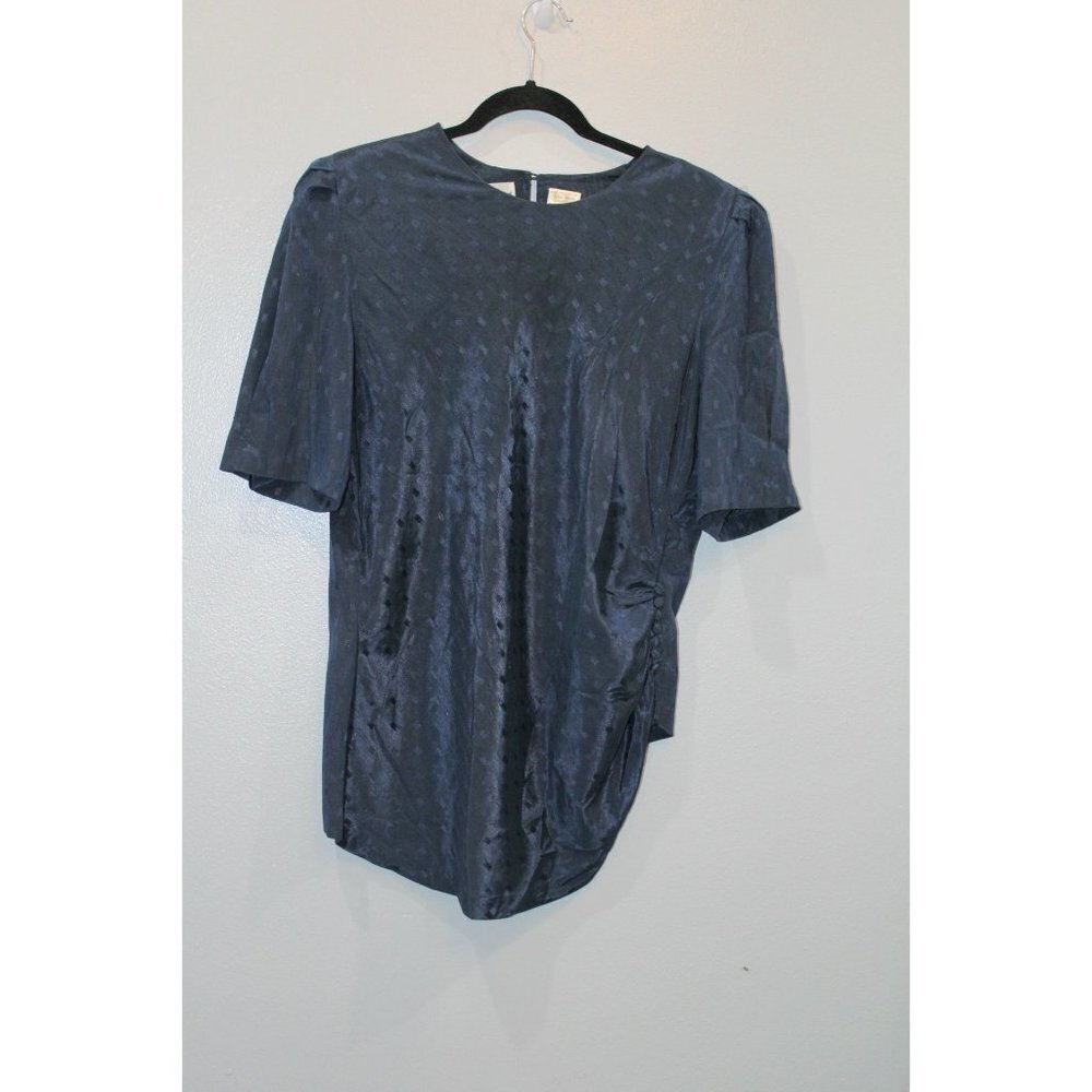 🔥In The Mood Vintage Swiss Dot Navy Blouse 18